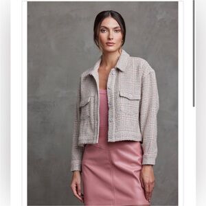 New With Tags Sundays Bowen Jacket in Soft Rose Boucle Sz M